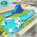 water slide play equipment aqua park giant inflatable water park